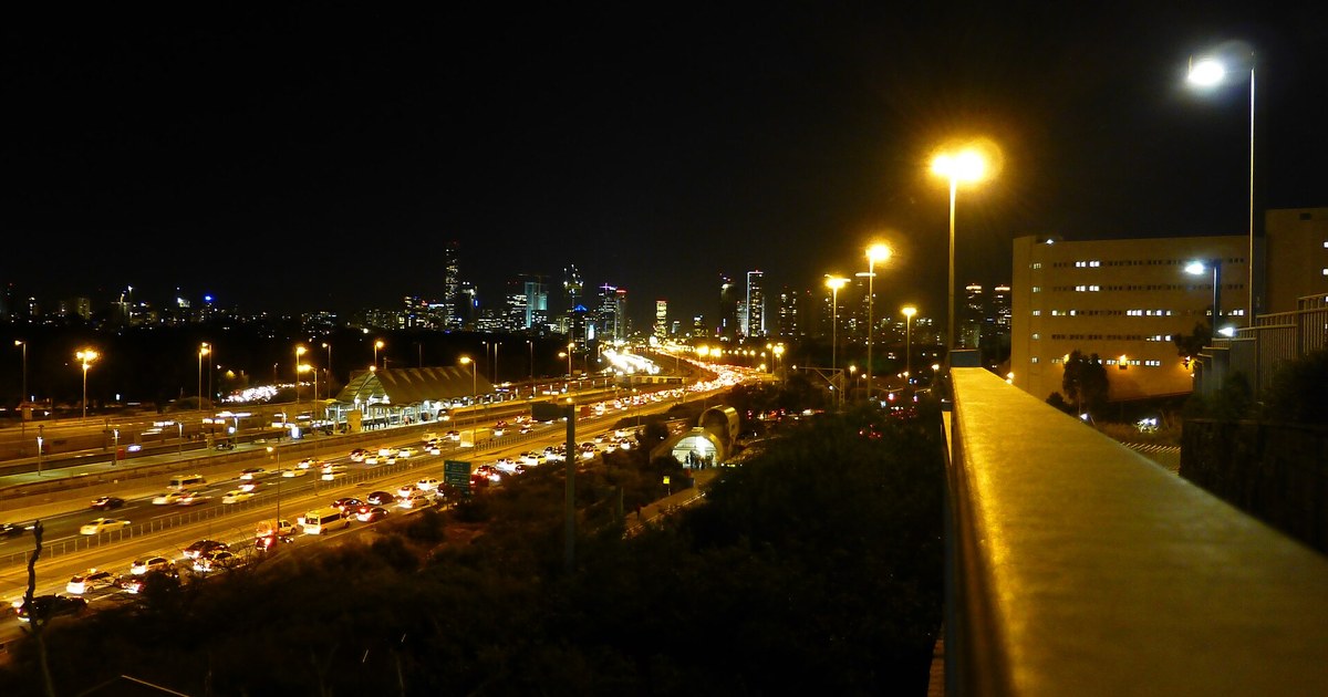 Tel Aviv at night, Israel